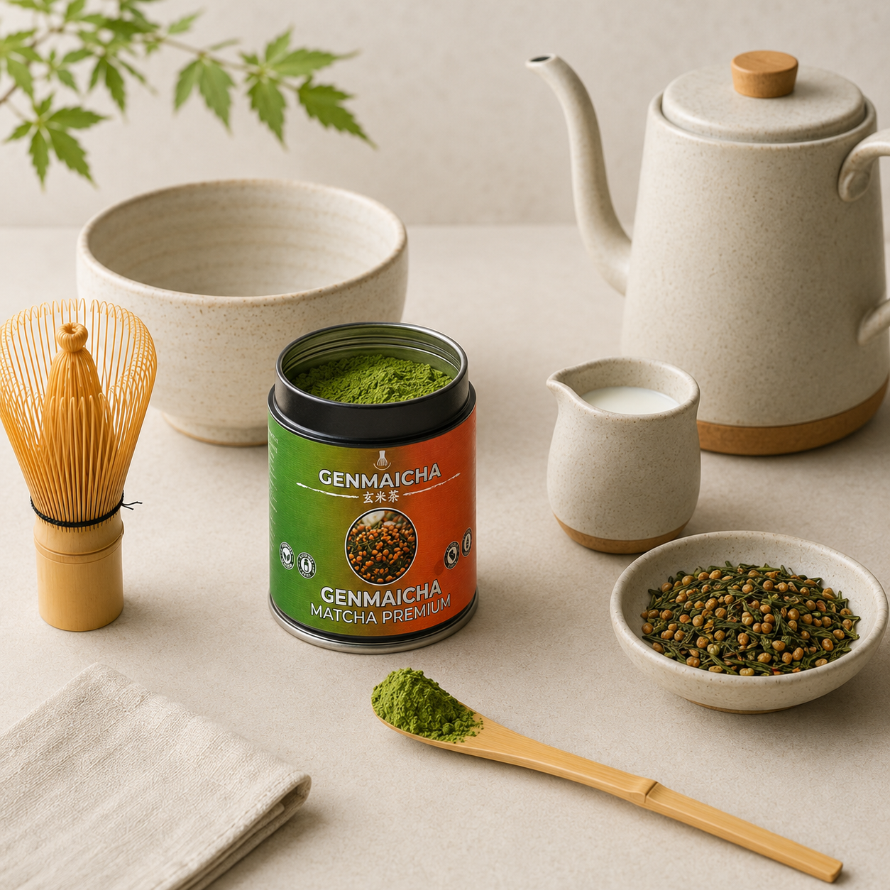 Poudre de thé Genmaicha Premium