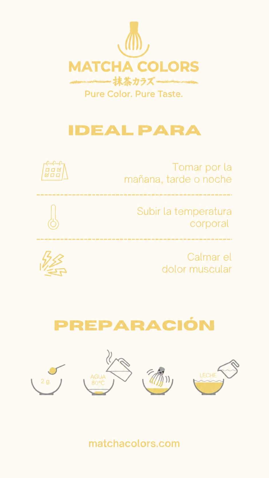 Mélange de matcha jaune