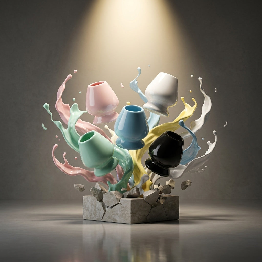Chasen Whisk Holder - Ceramic Stand (Random Color)