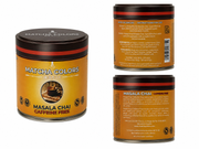 Composición de producto de Masala Chai Caffeine Free: lata y cajas