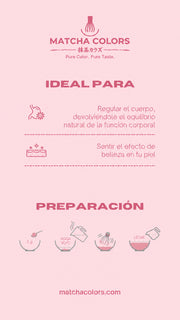 Ficha de Pink Matcha Blend: ideal para y modo de preparación