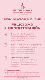 Ficha de Pink Matcha Blend: propiedades e ingredientes