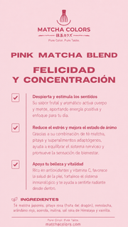 Ficha de Pink Matcha Blend: propiedades e ingredientes
